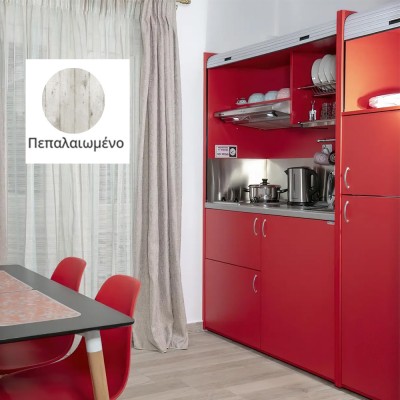 Πολυκουζίνα mini kitchen 190cm με μεγάλο ψυγείο & μικρό φουρνάκι απόχρωση πεπαλαιωμένο για γραφεία Πολυκουζίνα mini kitchen 190cm με μεγάλο ψυγείο & μικρό φουρνάκι απόχρωση πεπαλαιωμένο για γραφεία