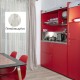 Πολυκουζίνα mini kitchen 190cm με μεγάλο ψυγείο & μικρό φουρνάκι απόχρωση πεπαλαιωμένο για γραφεία