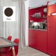 Πολυκουζίνα mini kitchen 190cm με μεγάλο ψυγείο & μικρό φουρνάκι απόχρωση βέγγε για ξενώνες & γραφεία