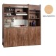 Πολυκουζίνα mini kitchen 190cm με μικρό ψυγείο & μικρό φουρνάκι απόχρωση δρυς για ξενώνες & γραφεία Πολυκουζίνα mini kitchen 190cm με μικρό ψυγείο & μικρό φουρνάκι απόχρωση δρυς για ξενώνες & γραφεία