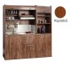Πολυκουζίνα mini kitchen 190cm με μικρό ψυγείο & μικρό φουρνάκι απόχρωση κερασιάς για ξενώνες & γραφεία Πολυκουζίνα mini kitchen 190cm με μικρό ψυγείο & μικρό φουρνάκι απόχρωση κερασιάς για ξενώνες & γραφεία
