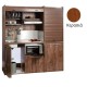 Πολυκουζίνα mini kitchen 190cm με μικρό ψυγείο & μικρό φουρνάκι απόχρωση κερασιάς για ξενώνες & γραφεία Πολυκουζίνα mini kitchen 190cm με μικρό ψυγείο & μικρό φουρνάκι απόχρωση κερασιάς για ξενώνες & γραφεία