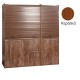 Πολυκουζίνα mini kitchen 190cm με μικρό ψυγείο & μικρό φουρνάκι απόχρωση κερασιάς για ξενώνες & γραφεία Πολυκουζίνα mini kitchen 190cm με μικρό ψυγείο & μικρό φουρνάκι απόχρωση κερασιάς για ξενώνες & γραφεία