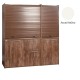 Πολυκουζίνα mini kitchen 190cm με μικρό ψυγείο & μικρό φουρνάκι απόχρωση λευκή για ξενώνες & γραφεία