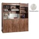 Πολυκουζίνα mini kitchen 190cm με μικρό ψυγείο & μικρό φουρνάκι απόχρωση πεπαλαιωμένου για ξενώνες