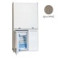 Πολυκουζίνα mini kitchen 105cm OFFICE απόχρωση δρυς μπεζ με ψυγείο χωρίς φούρνο για ξενώνες, γραφεία & φοιτητικά studio