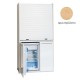 Πολυκουζίνα mini kitchen 105cm OFFICE απόχρωση δρυς με ψυγείο χωρίς φούρνο για ξενώνες, γραφεία & φοιτητικά studio