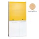 Πολυκουζίνα mini kitchen 105cm OFFICE απόχρωση δρυς με ψυγείο χωρίς φούρνο για ξενώνες, γραφεία & φοιτητικά studio