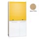 Πολυκουζίνα mini kitchen 105cm OFFICE απόχρωση δρυς ρόζοι με ψυγείο χωρίς φούρνο για ξενώνες, γραφεία & φοιτητικά studio