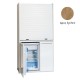 Πολυκουζίνα mini kitchen 105cm OFFICE απόχρωση δρυς sychro με ψυγείο χωρίς φούρνο για ξενώνες, γραφεία & φοιτητικά studio