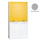 Πολυκουζίνα mini kitchen 105cm OFFICE απόχρωση γκρι με ψυγείο χωρίς φούρνο για ξενώνες, γραφεία & φοιτητικά studio