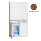 Πολυκουζίνα mini kitchen 105cm OFFICE απόχρωση καρυδιάς με ψυγείο χωρίς φούρνο για ξενώνες, γραφεία & φοιτητικά studio