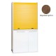 Πολυκουζίνα mini kitchen 105cm OFFICE απόχρωση καρυδιάς με ψυγείο χωρίς φούρνο για ξενώνες, γραφεία & φοιτητικά studio