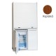 Πολυκουζίνα mini kitchen 105cm OFFICE απόχρωση κερασιάς με ψυγείο χωρίς φούρνο για ξενώνες, γραφεία & φοιτητικά studio