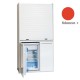 Πολυκουζίνα mini kitchen 105cm OFFICE απόχρωση κόκκινη με ψυγείο χωρίς φούρνο για ξενώνες, γραφεία & φοιτητικά studio