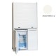 Πολυκουζίνα mini kitchen 105cm OFFICE απόχρωση λευκή με ψυγείο χωρίς φούρνο για ξενώνες, γραφεία & φοιτητικά studio