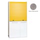 Πολυκουζίνα mini kitchen 105cm OFFICE απόχρωση πατητή τσιμεντοκονία με ψυγείο χωρίς φούρνο για ξενώνες, γραφεία & φοιτητικά studio