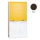 Πολυκουζίνα mini kitchen 105cm OFFICE απόχρωση βέγγε με ψυγείο χωρίς φούρνο για ξενώνες, γραφεία & φοιτητικά studio