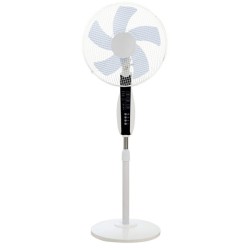 Ανεμιστήρας ορθοστάτου λευκός με remote control 5 “KNIFE” λεπίδες 16″ 50W αθόρυβης λειτουργίας