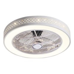 Ανεμιστήρας οροφής “BONNIE” λευκός 12″ 35W (πλαίσιο Φ50) τηλεχειριστήριο 44W LED φως 3 CCT dimmable