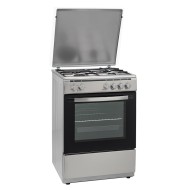 Κουζίνα ρεύματος και αερίου Robin BN-62 INOX με 3 εστίες αερίου & 1 ηλεκτρική