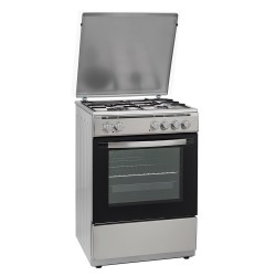 Κουζίνα ρεύματος και αερίου Robin BN-62 INOX με 3 εστίες αερίου & 1 ηλεκτρική