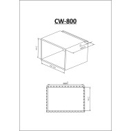 Εντοιχιζόμενος φούρνος μικροκυμάτων 900W Robin CW-800 INOX antifinger 25lt Π59,5xΒ39xΥ36,5cm