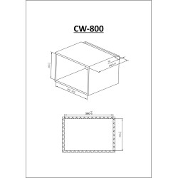 Εντοιχιζόμενος φούρνος μικροκυμάτων 900W Robin CW-800 INOX antifinger 25lt Π59,5xΒ39xΥ36,5cm