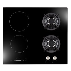 Αυτόνομη Μικτή Κεραμική Εστία Ρεύματος-Αερίου Robin Gce-45 με 2 Επαγωγικές Ζώνες & 2 Ζώνες Αερίου