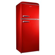 Ψυγείο δίπορτο Robin RB-280 κόκκινο σειρά  Retro 280lt Π60.3xΒ70xΥ157cm FULL NO FROST