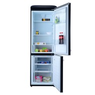 Ψυγειοκαταψύκτης Robin RB-310BLACK σειρά retro μαύρο 300lt Υ192cm x Π60cm x Β62,8cm