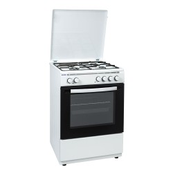 Κουζίνα ρεύματος και αερίου Robin BN-62 λευκή με 3 εστίες αερίου & 1 ηλεκτρική