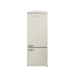 Ψυγειοκαταψύκτης Robin RB-498 BEIGE σειρά retro μπεζ 472lt Υ191cm x Π71cm x Β74,6cm