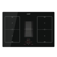 Αυτόνομη επαγωγική εστία με ενσωματωμένο απορροφητήρα CATA AS750 μαύρη 77x52cm με 4 ζώνες μαγειρέματος