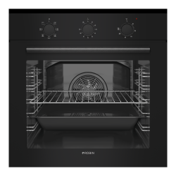 Εντοιχιζόμενος Φούρνος Robin BN-58 Μαύρος 76lt με Κεραμική Εστία 5 Ζωνών SB-33
