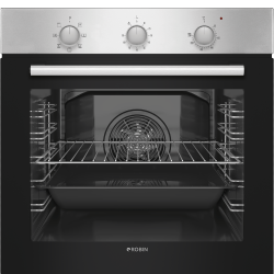 Εντοιχιζόμενος Φούρνος Robin BN-59 INOX 76lt μαζί με inox εστία 5 ζωνών