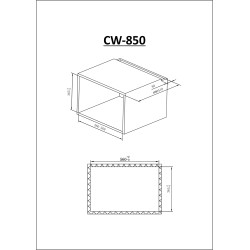Εντοιχιζόμενος φούρνος μικροκυμάτων 900W Robin CW-850 25lt μαύρο-inox Π59,5xΒ36,5xΥ39cm