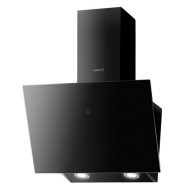 Απορροφητήρας καμινάδα LENA-600XGBK μήκους 60cm με ισχύ max 500m3/h & μαύρη γυάλινη καμινάδα