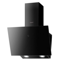 Απορροφητήρας καμινάδα LENA-600XGBK μήκους 60cm με ισχύ max 500m3/h & μαύρη γυάλινη καμινάδα