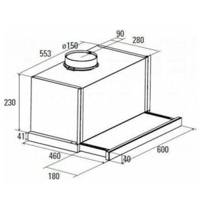 Συρόμενος απορροφητήρας INOX CATA TF-6600 DURALUM μήκος 60cm ισχύ max 1115m³/h Συρόμενος απορροφητήρας INOX CATA TF-6600 DURALUM μήκος 60cm ισχύ max 1115m³/h