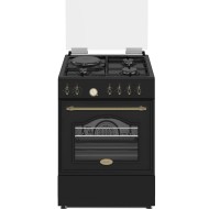 Κουζίνα υγραερίου και ρεύματος Robin BN-72 GRAY ρετρό σχεδιασμού γκρι ανθρακί 60lt με 4 εστίες Υ85cmxΠ60cmxΒ85cm