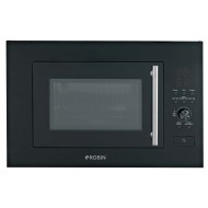 Εντοιχιζόμενος φούρνος μικροκυμάτων 900W Robin CW-850 25lt μαύρο-inox Π59,5xΒ36,5xΥ39cm