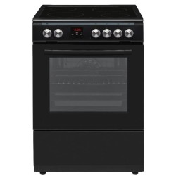 Ηλεκτρική κουζίνα Robin BN-654 μαύρη με 4 κεραμικές εστίες φούρνος 65lt Π60xΒ60xΥ85cm