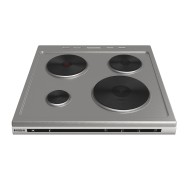 Ηλεκτρική Κουζίνα Robin Bt-64 Inox με 4 εστίες εμαγιέ φούρνος 65lt Π60xΒ60xΥ85cm