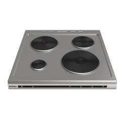 Ηλεκτρική Κουζίνα Robin Bt-64 Inox με 4 εστίες εμαγιέ φούρνος 65lt Π60xΒ60xΥ85cm