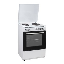 Ηλεκτρική Κουζίνα Robin Bt-64 λευκή με 4 εστίες εμαγιέ φούρνος 65lt Π60xΒ60xΥ85cm