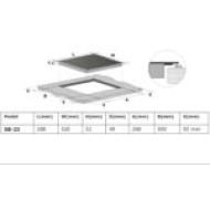 Αυτόνομη κεραμική εστία Robin 3200W SB-23 Domino 3 ζωνών με πλήκτρα αφής 28,8cmΧ52cm