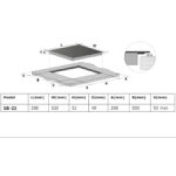 Αυτόνομη κεραμική εστία Robin 3200W SB-23 Domino 3 ζωνών με πλήκτρα αφής 28,8cmΧ52cm