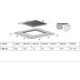 Αυτόνομη κεραμική εστία Robin 3200W SB-23 Domino 3 ζωνών με πλήκτρα αφής 28,8cmΧ52cm