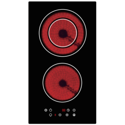 Αυτόνομη κεραμική εστία Robin 3200W SB-23 Domino 3 ζωνών με πλήκτρα αφής 28,8cmΧ52cm